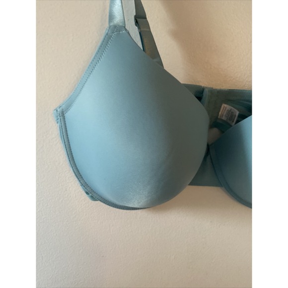 New Ashley Stewart T-Shirt Underwire Bra Logo 40DDD New With Tags Teal Blue - Picture 4 of 7